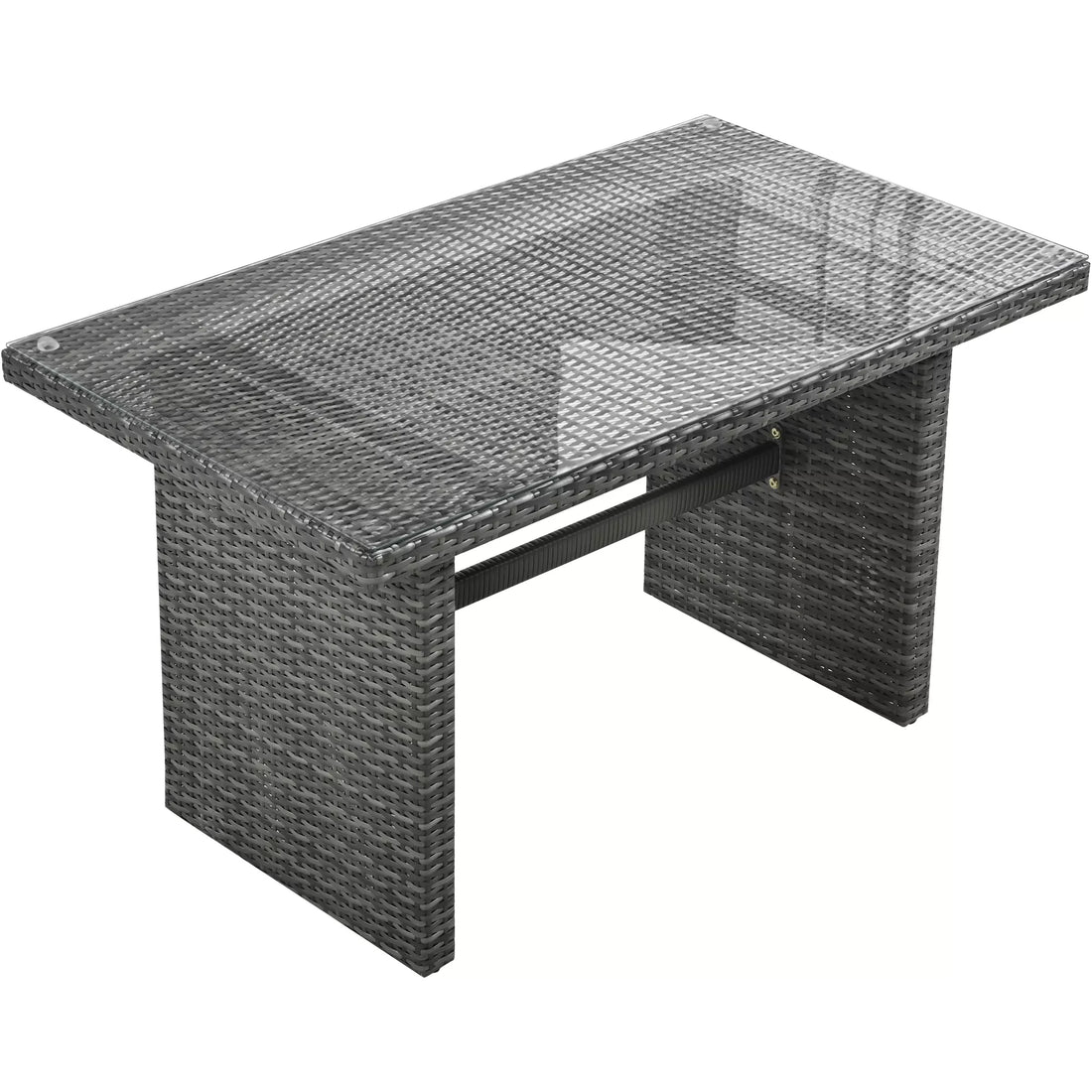 6-Piece Outdoor Sectional Furniture Set with Storage Box and Adjustable Seat, All Weather Rattan Sofa Set with Removable Covers and Tempered Glass Top Table for Garden Patio