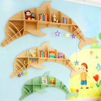 Kids Creative Dolphin Bookshelf Locker Wooden
