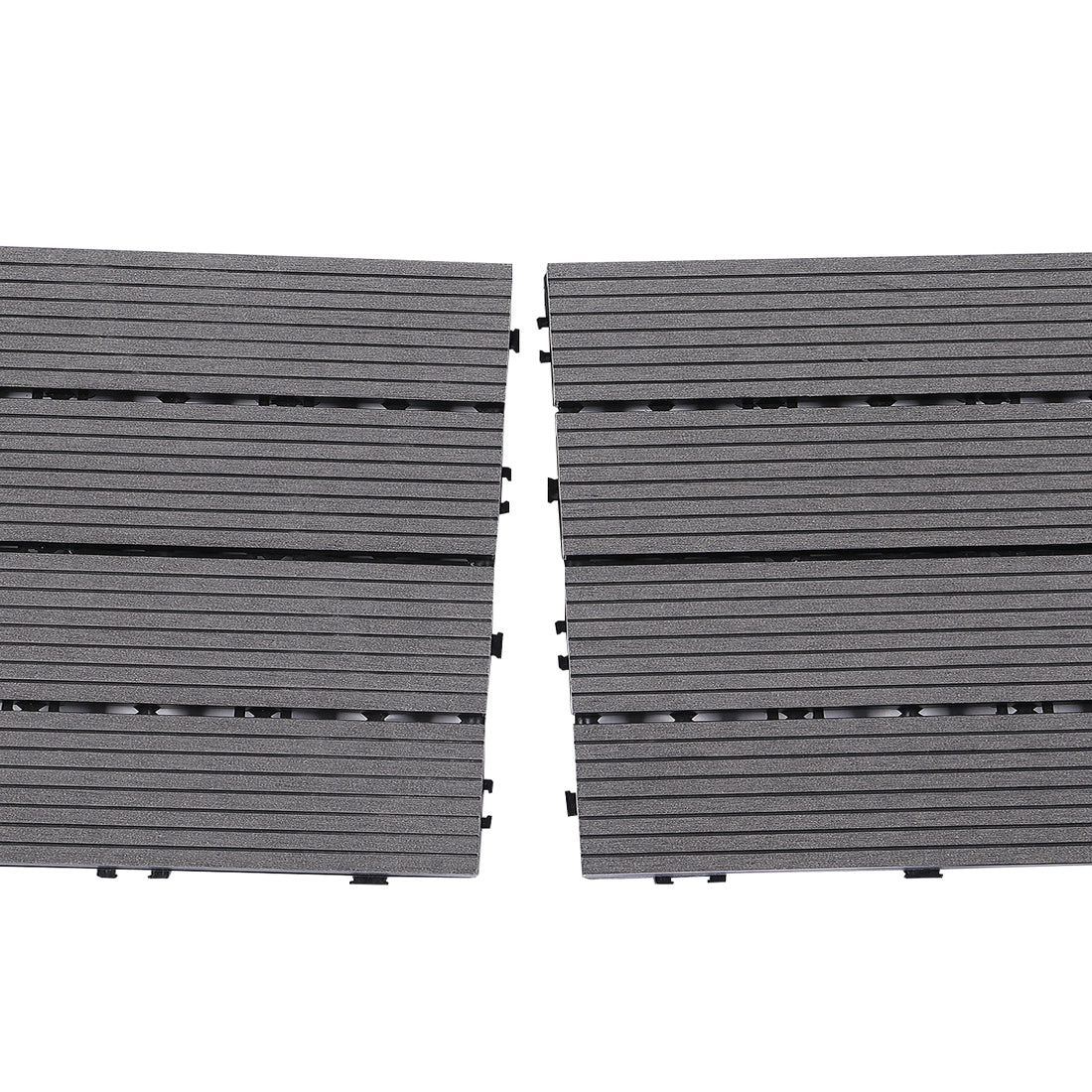 12''x 24'' Interlocking Composite Deck Tiles - Dark Gray (Pack of 10)