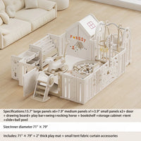 Eco-Friendly Baby Playpen , External Safety Lock, Easy Installation, and PVC Suction Base - Perfect for Home, Mall, and Kindergarten Use