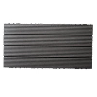 12''x 24'' Interlocking Composite Deck Tiles - Dark Gray (Pack of 10)