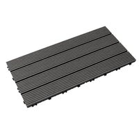 12''x 24'' Interlocking Composite Deck Tiles - Dark Gray (Pack of 10)