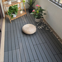 12''x 24'' Interlocking Composite Deck Tiles - Dark Gray (Pack of 10)