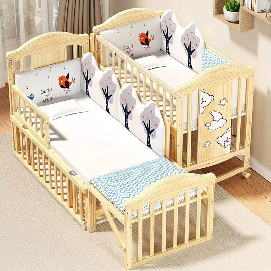 Pure Era Baby Crib Sets with Changing Table Infant Portable Crib