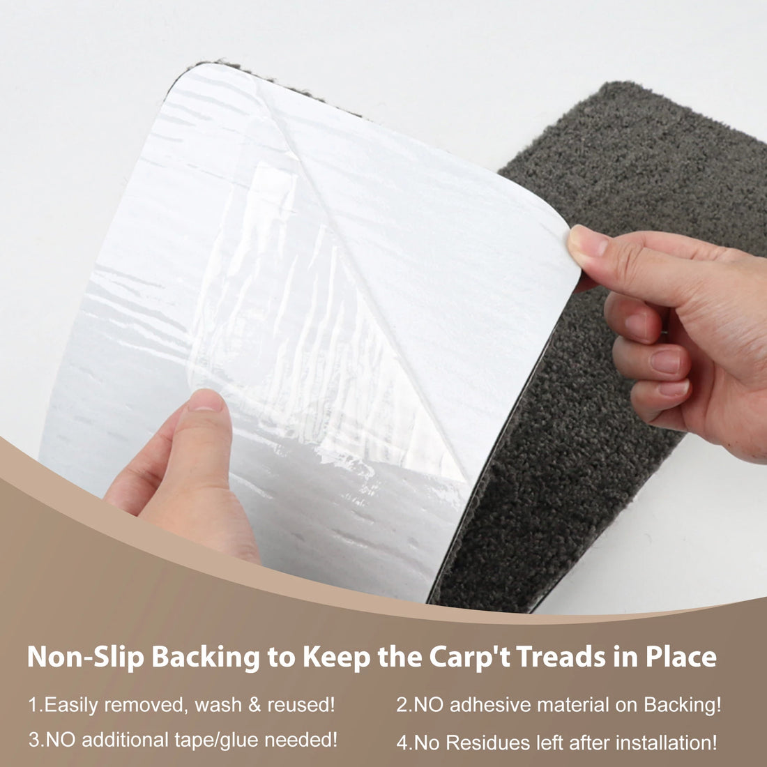 Non Slip Carpet Stair Treads Landing Mat - Cuttable Area Rug