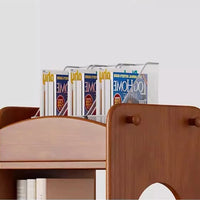 Solid Wood Kids 360° Rotating Bookshelf, Floor Standing Multi-Tier Children’s Book Rack, Montessori Book & Toy Storage Organizer for Living Room & Bedroom