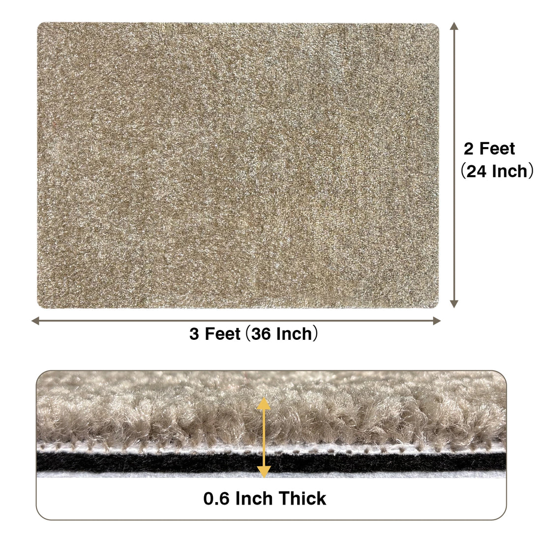 Non Slip Carpet Stair Treads Landing Mat - Cuttable Area Rug