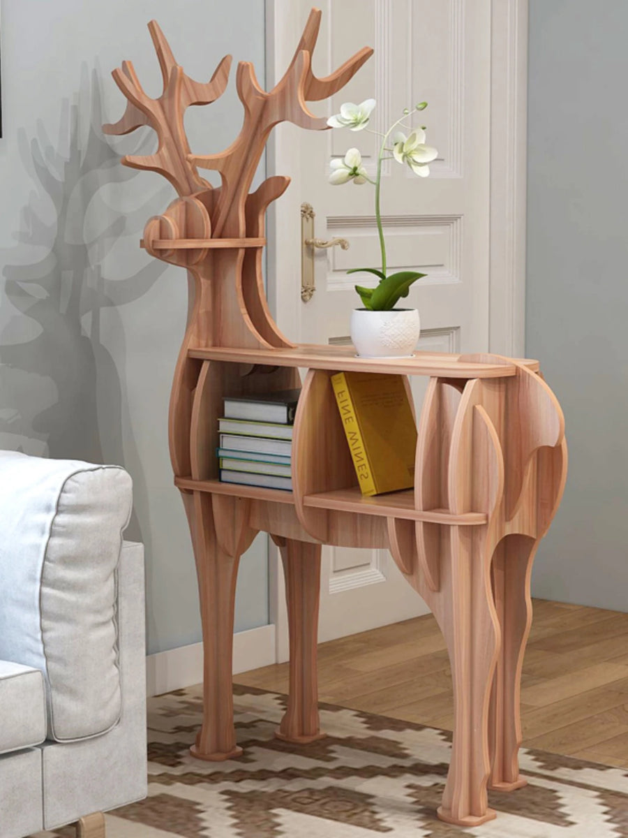 Creative Kids Bookshelf Wooden elk Animal Bookshelf