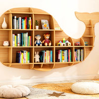 Kids Creative Dolphin & Whale Bookshelf Locker Wooden