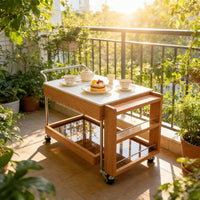 Multifunctional Coffee Table with Storage – Extendable Rolling Coffee Table for Small Living Room