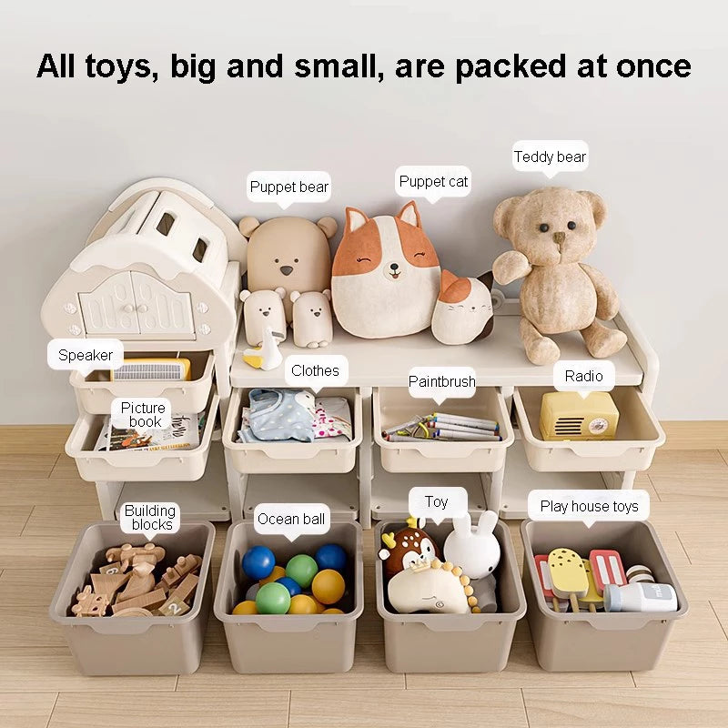 Large Capacity Baby Storage Cabinet for Babies, Multi-layer Classification, Toy Storage Rack