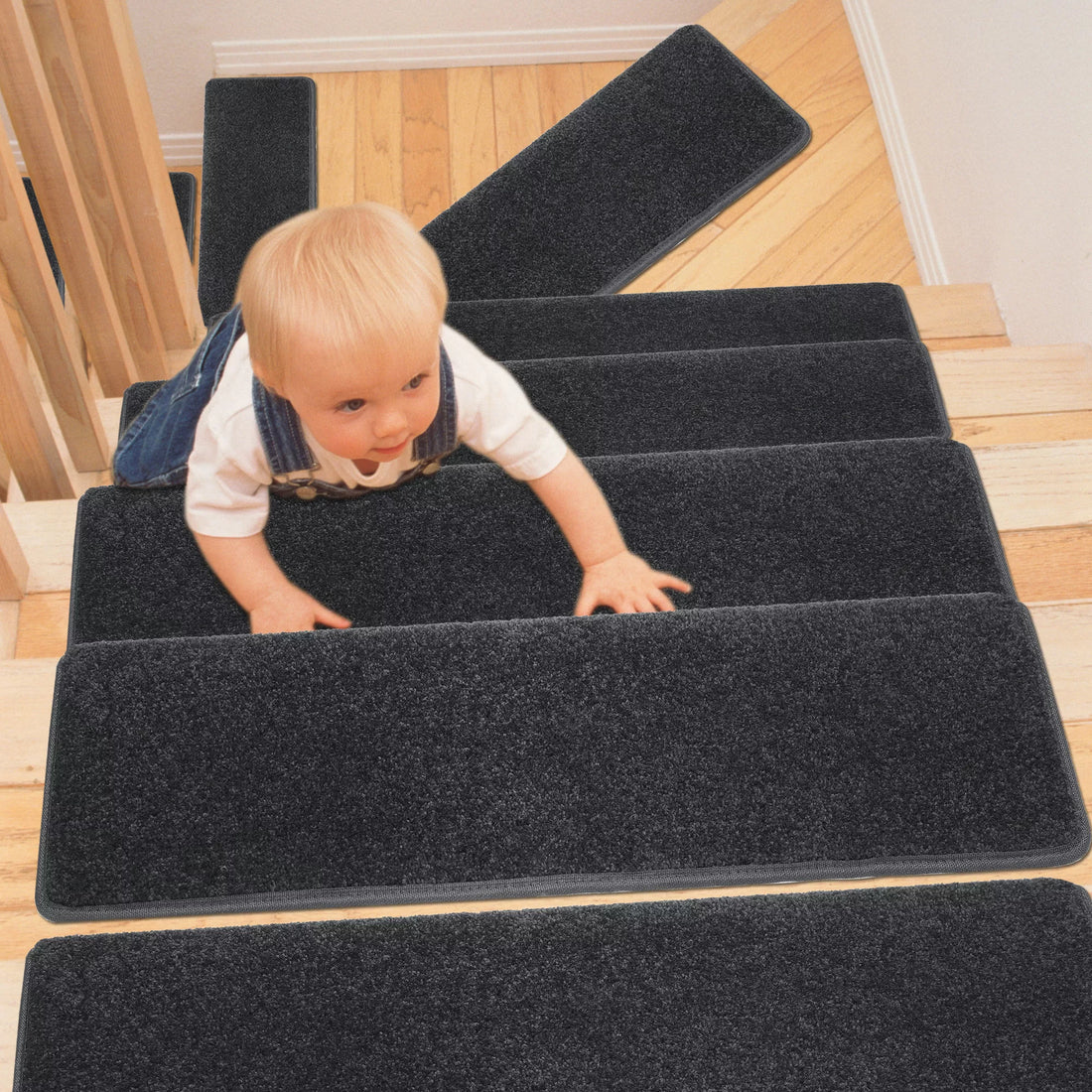Carpet Stair Treads Indoor, Stair Tread Rug, Stair Step Rug, Stair Treads for Wood Stairs, Stair Step Rug, Stairs with Carpet Treads Set of 14