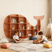 Kids Creative Dolphin & Whale Bookshelf Locker Wooden