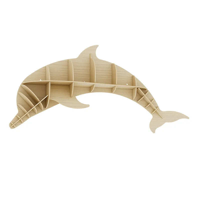 Kids Creative Dolphin Bookshelf Locker Wooden