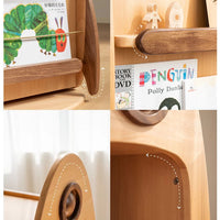 Solid Wood 360° Rotating Bookshelf, 6 Layer Bookshelf, Kids Bookshelf Storage Rack