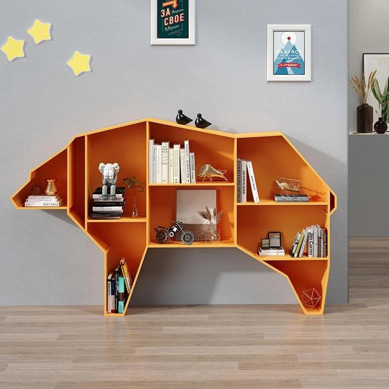 Modern Animal Bookshelf Metal Bookshelf Living Room Storage Shelf Childrens Bookshelves