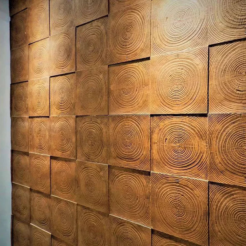 Indoor Faux Brick Wall Panels 3D Wall Panels – Growth Ring Tree Bionic Tree Appearance