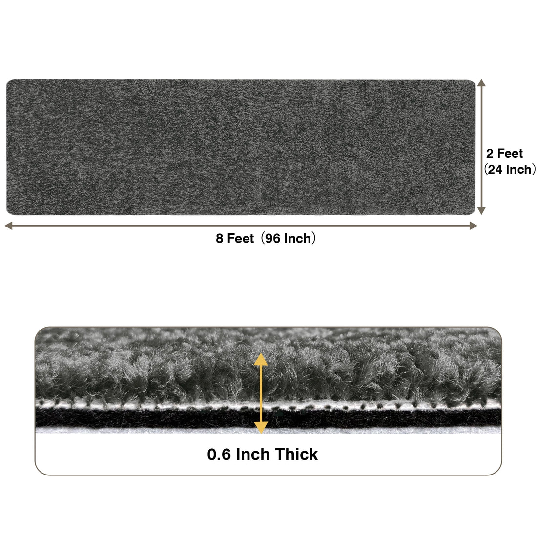 Non Slip Carpet Stair Treads Landing Mat - Cuttable Area Rug