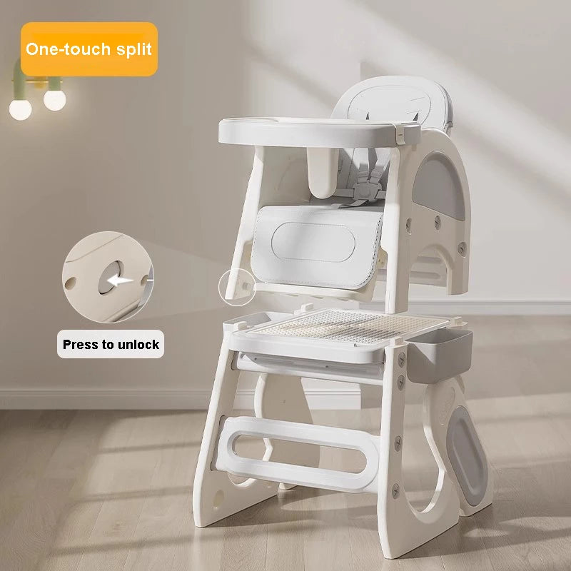 Convertible Highchair for Babies & Toddlers| Studying Table| Table and Chair Set | Building Block Table | Toddler Chair with Safety Harness