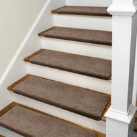 Bullnose Carpet Stair Treads | Ultra Plush Soft (Set of 15,14,7,2)