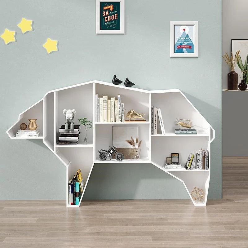 Modern Animal Bookshelf Metal Bookshelf Living Room Storage Shelf Childrens Bookshelves