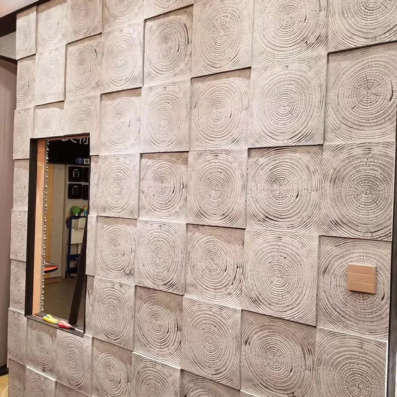 Indoor Faux Brick Wall Panels 3D Wall Panels – Growth Ring Tree Bionic Tree Appearance