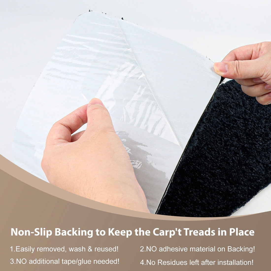 Non Slip Carpet Stair Treads Landing Mat - Cuttable Area Rug