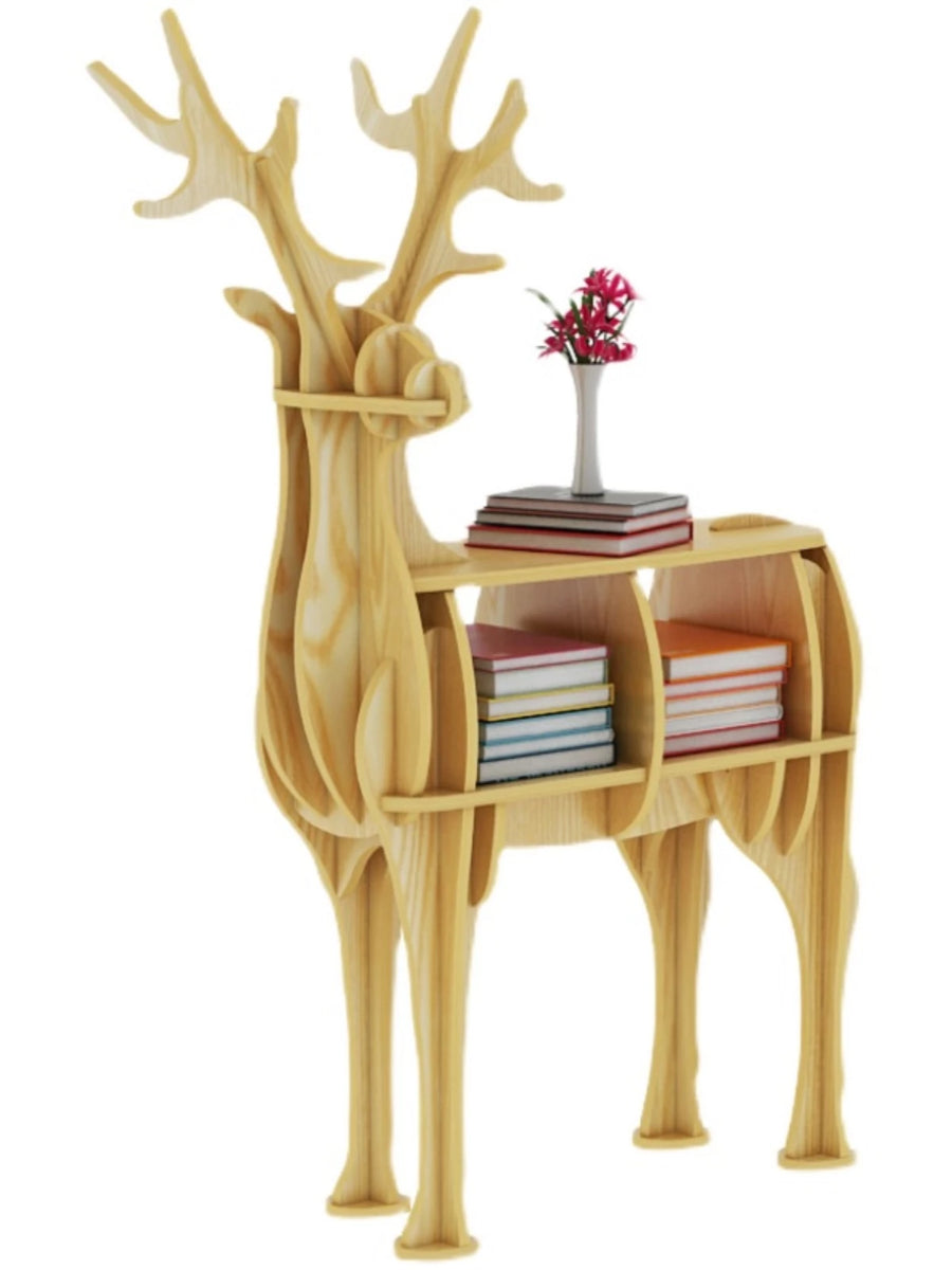 Creative Kids Bookshelf Wooden elk Animal Bookshelf