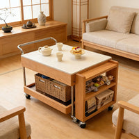 Multifunctional Coffee Table with Storage – Extendable Rolling Coffee Table for Small Living Room