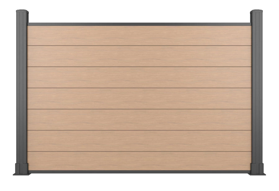 70.8'' H x 70.8''Composite Fencing Complete Kit Modern WPC composite fence