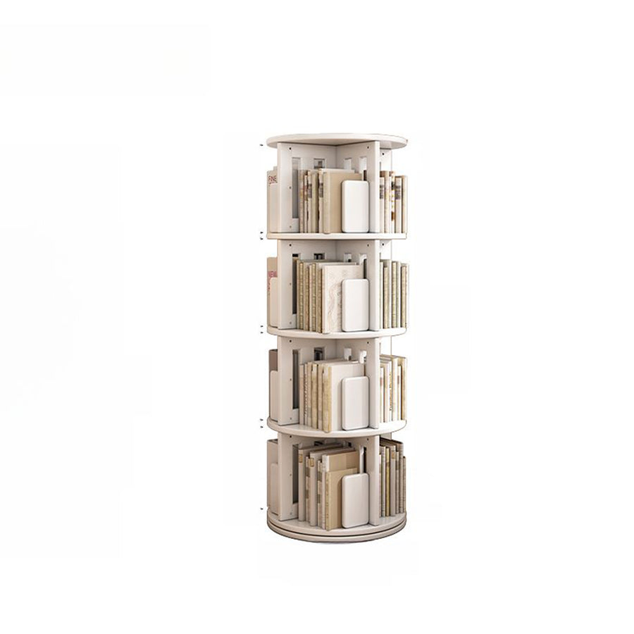 Solid Wood Rotating Bookshelf,Round Rotating Bookcase 360 Display,Floor Standing Bookcase for Kids & Adults,Corner Bookshelf