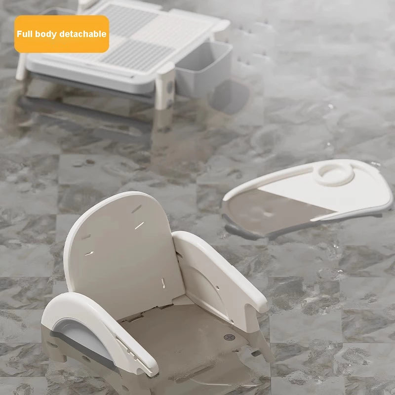 Convertible Highchair for Babies & Toddlers| Studying Table| Table and Chair Set | Building Block Table | Toddler Chair with Safety Harness
