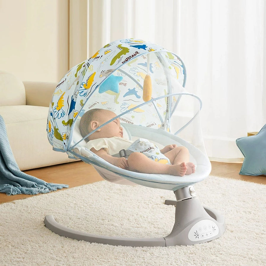 Foldable Newborn Bassinet Electric Baby Bassinet 7-piece set