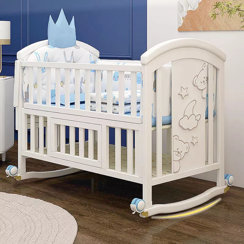 Pure Era Baby Crib Sets with Changing Table Infant Portable Crib