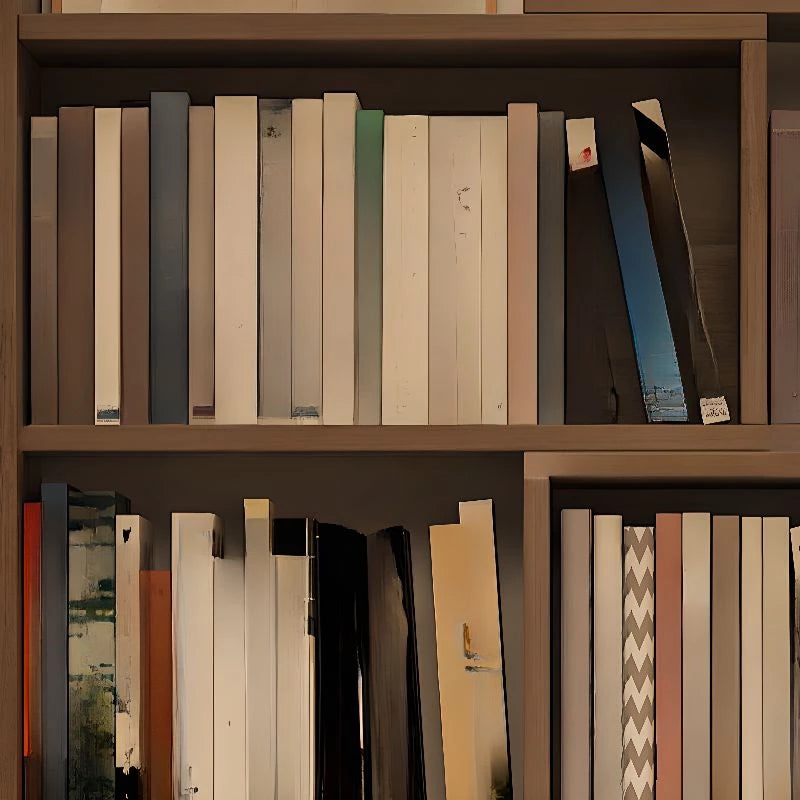 2 Doors Rubberwood Solids Multi-Functional Bookshelf, Retractable Design Solid Wood Bookcase, with 4-Tier, Wood Color, 43