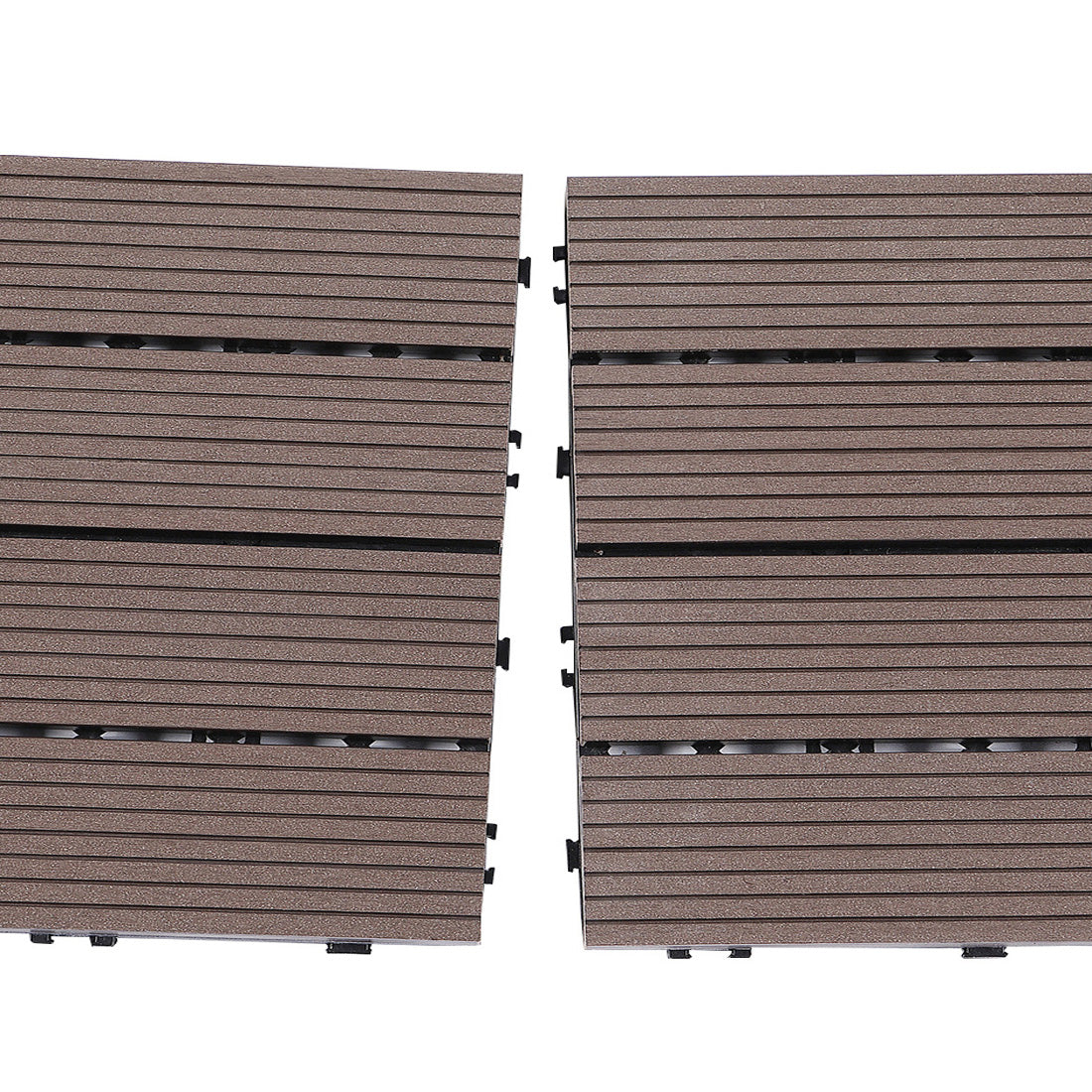 12''x 24'' Interlocking Composite Deck Tiles - Brown (Pack of 10)