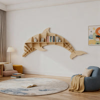 Kids Creative Dolphin Bookshelf Locker Wooden