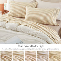 100% Washed Cotton Gingham Bed Sheet Set