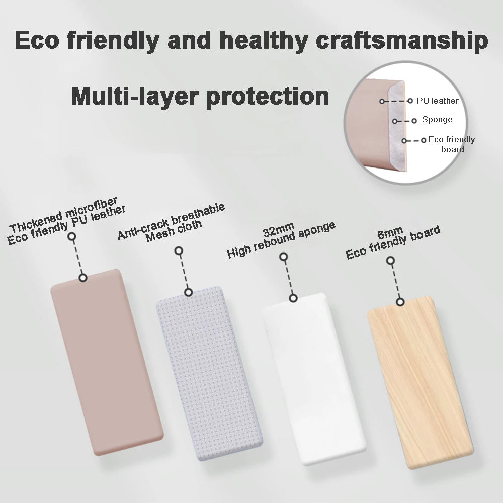 Wall Padding for Kids, Peel and Stick Headboard Upholstered Wall Panels, Wall Protection Pad for Tatami, Bedroom, Playroom, Nursery, Pack of 10 Panels