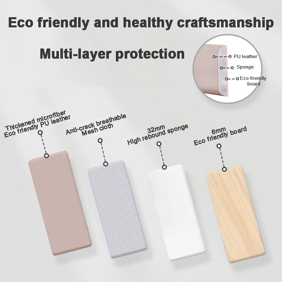 Wall Padding for Kids, Peel and Stick Headboard Upholstered Wall Panels, Wall Protection Pad for Tatami, Bedroom, Playroom, Nursery, Pack of 10 Panels