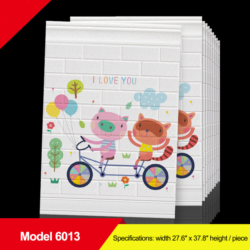 Peel and Stick Wallaper, Wallpaper Self-adhesive 3D Baseboard Wall Sticker, Waterproof and Anti-collision Wall Sticker