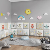 Bedside decorative soft package background wall soft package stickers self-adhesive bedroom anti-collision robot backrest custom astronaut wall enclosure