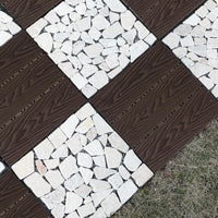 Interlocking Composite Decking Patio Tiles (Pack of 5,10)