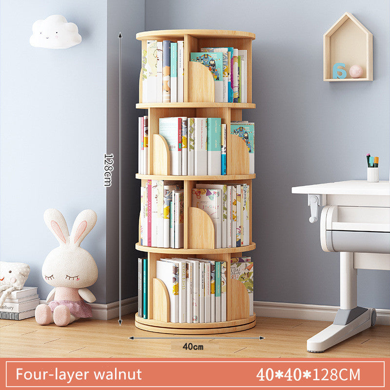 Children's rotating bookshelf