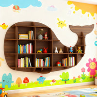 Kids Creative Dolphin & Whale Bookshelf Locker Wooden