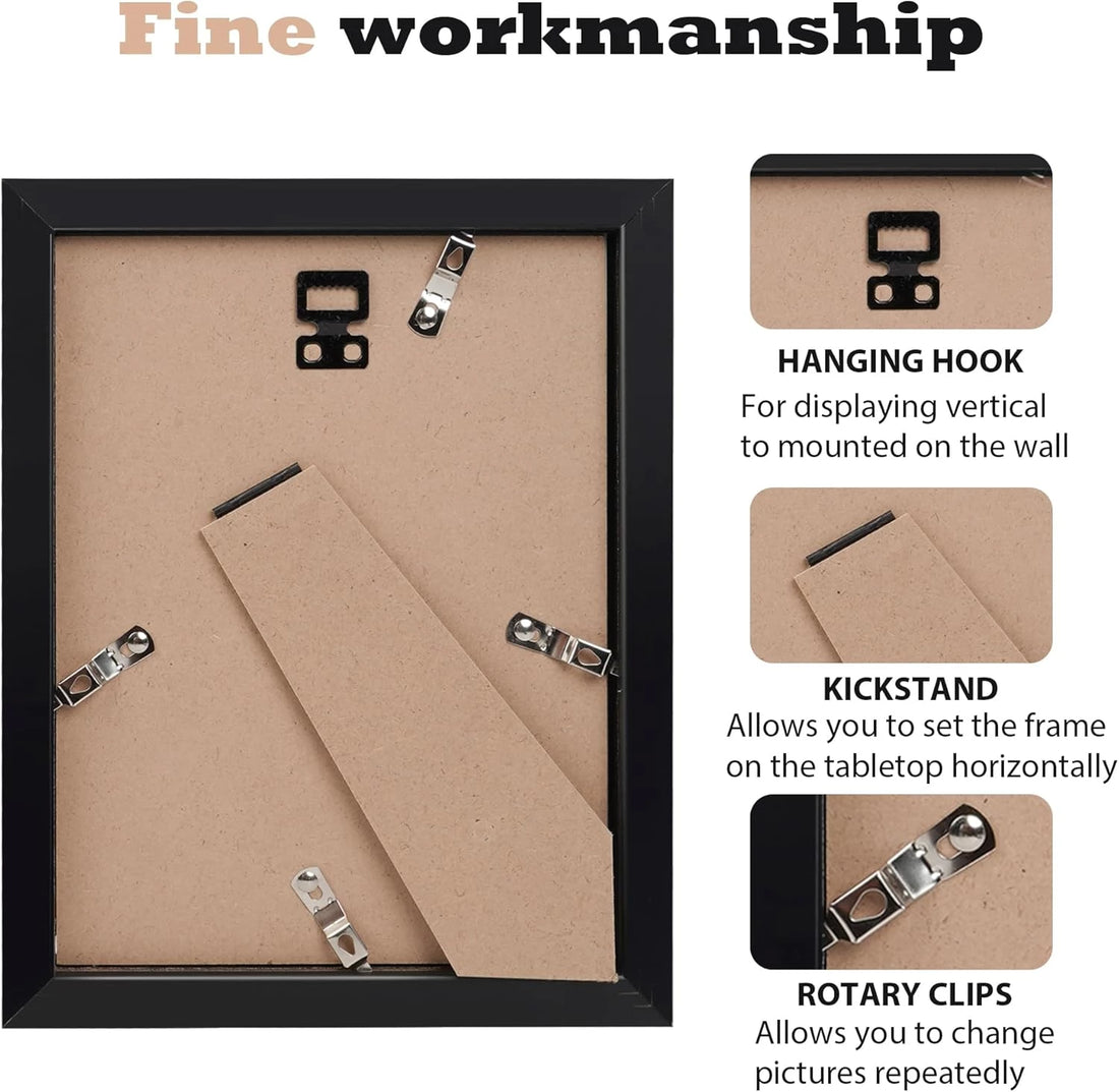 Picture Frames Collage Wall Decor, 10 Pack Gallery Wall Frame Set for Wall Mounting or Tabletop Display