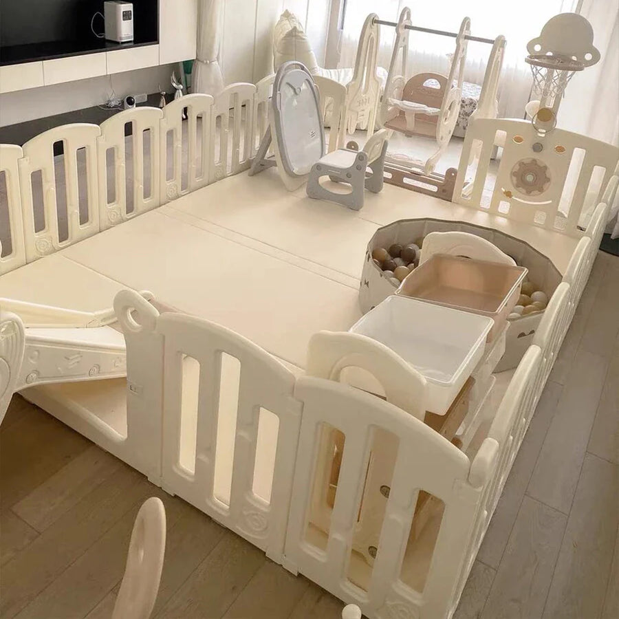 Large Baby Playpen with Toys Toddler Game Fence | Spaceman