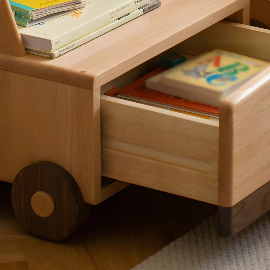 Wooden Children's Bedside Table Modern Simple Bedroom Storage Cabinet Home Cartoon Car Bedside Cabinet