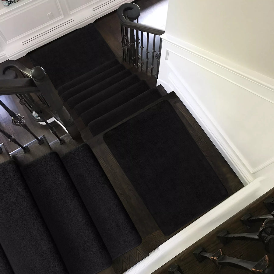 Bullnose Carpet Stair Treads | Ultra Plush Soft (Set of 14,7,2)