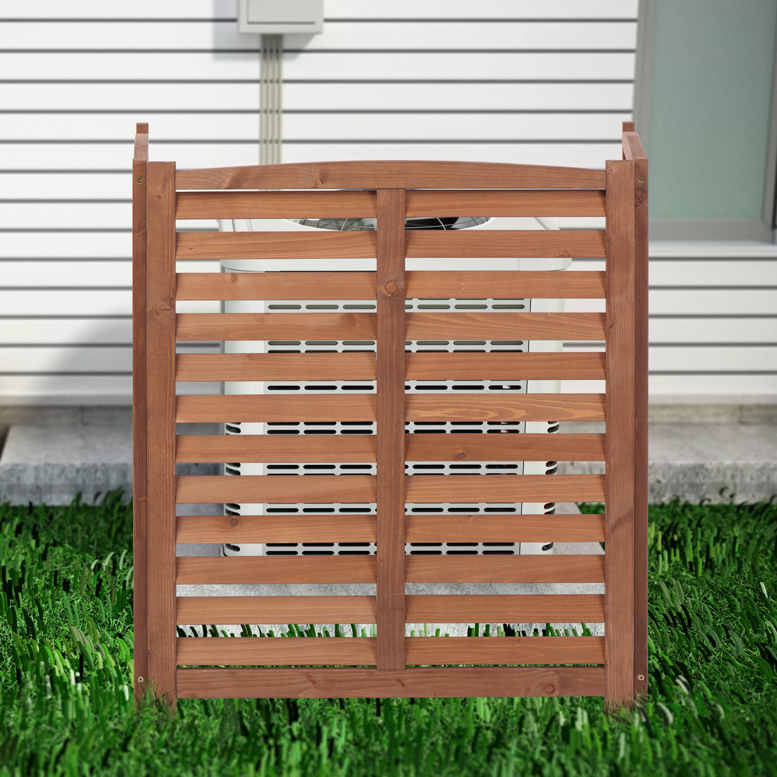 Outdoor Air Conditioner Fence Screen, Outside Wood Privacy Fence